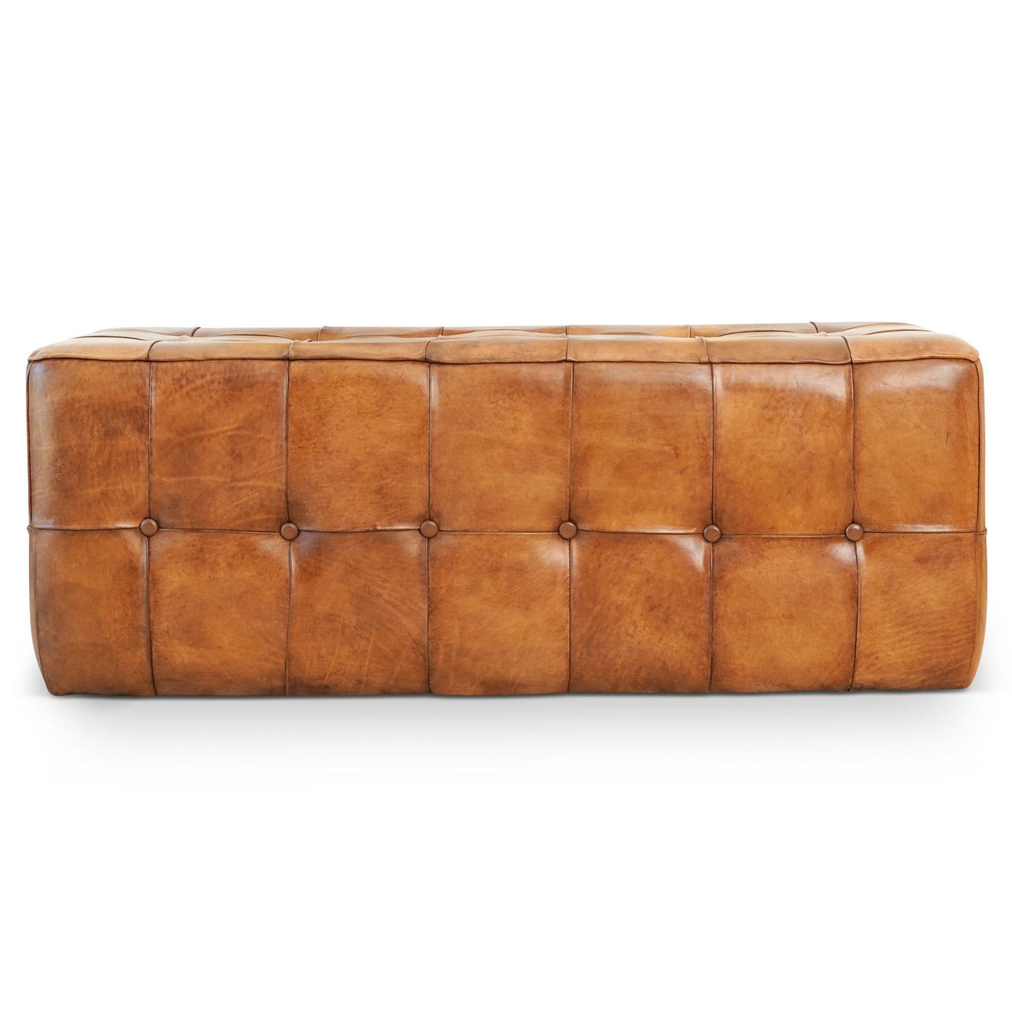 Benjiro Tan Leather Bench