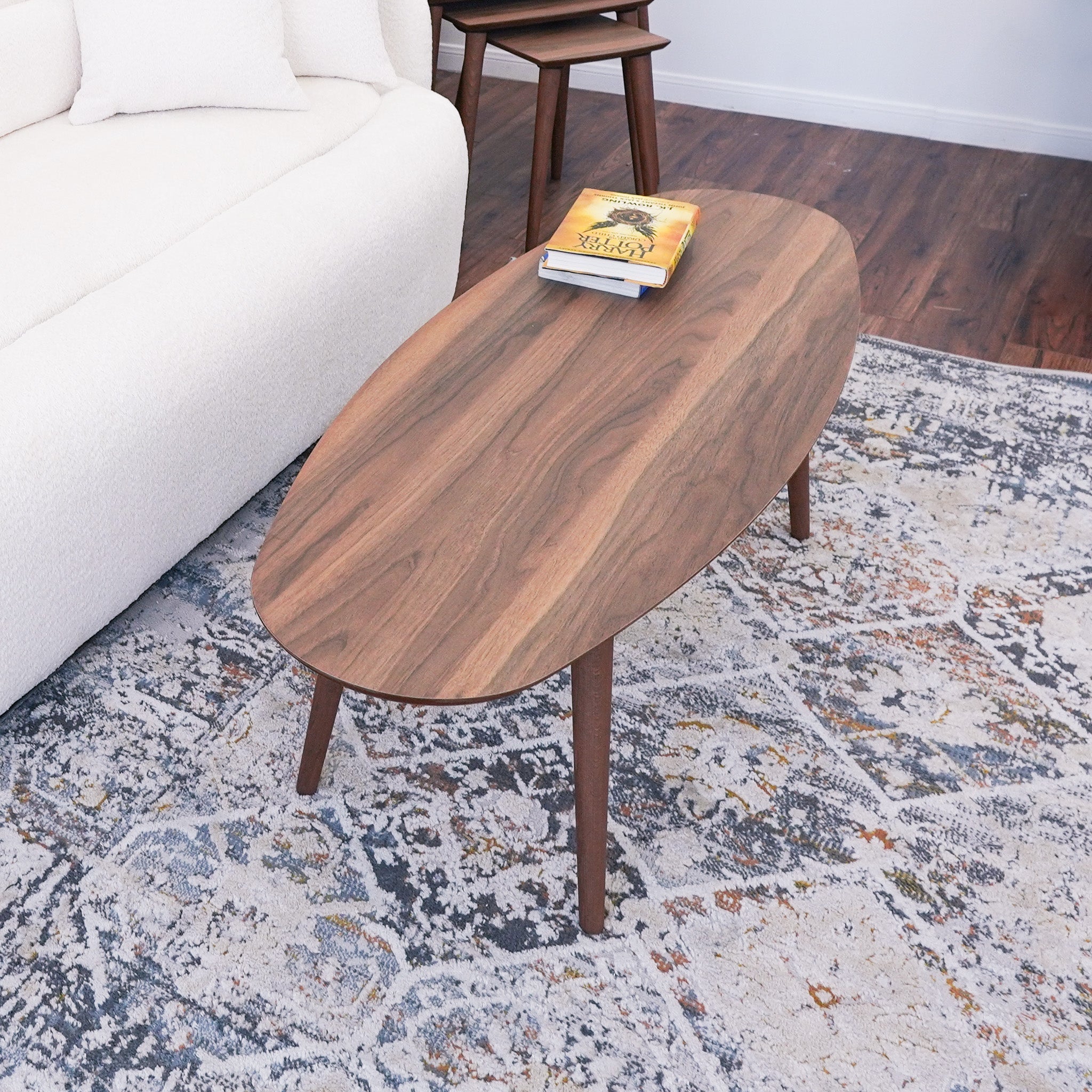 Carsen Walnut Oval Center Table