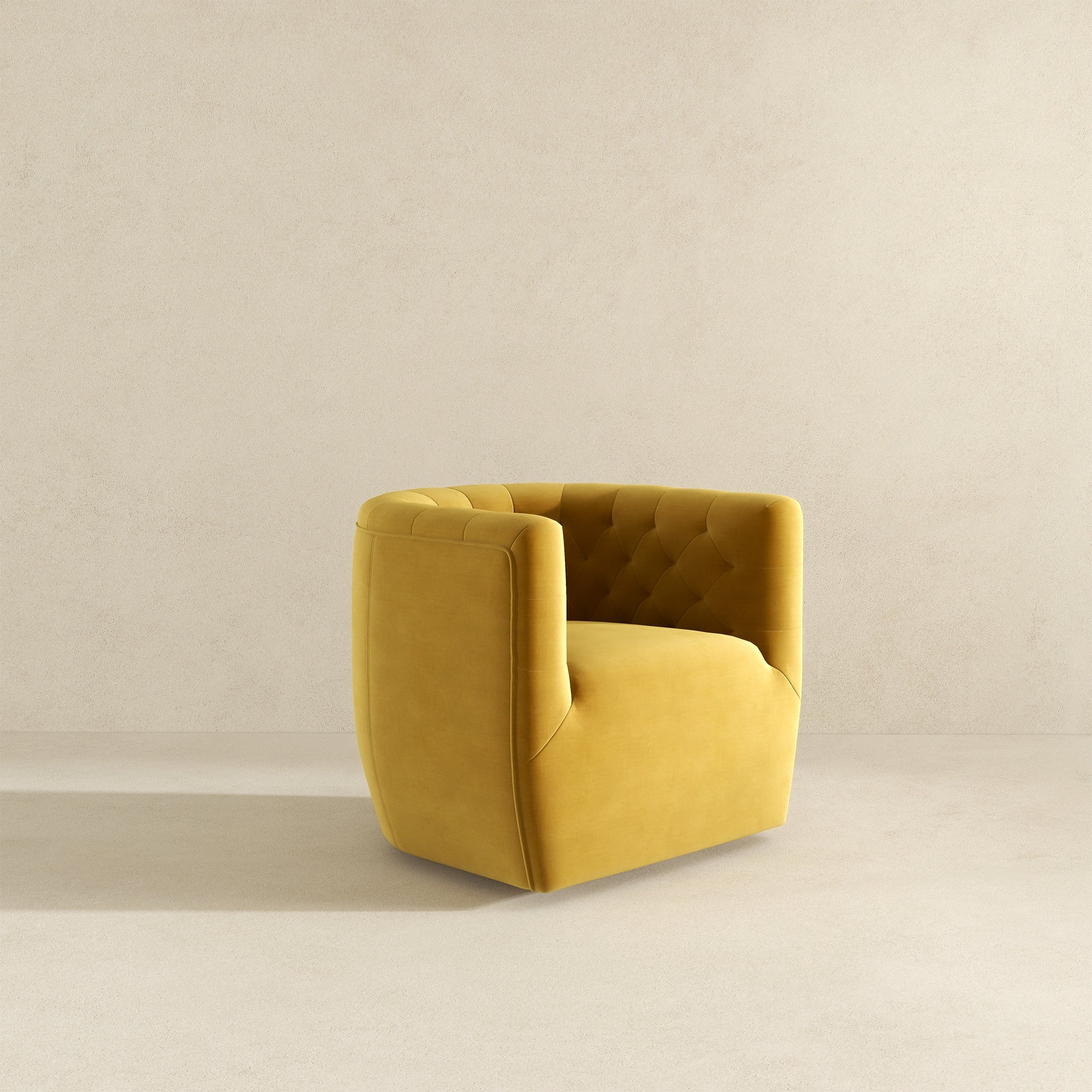 Delaney Gold Velvet Swivel Chair