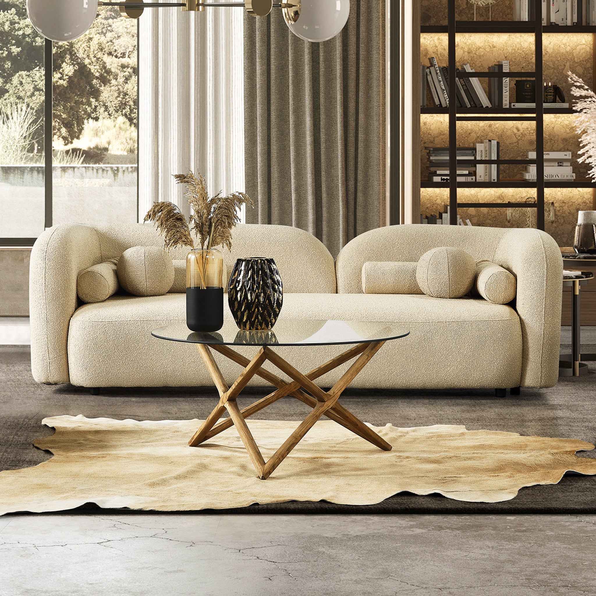 Donna Japandi Style Boucle Sofa