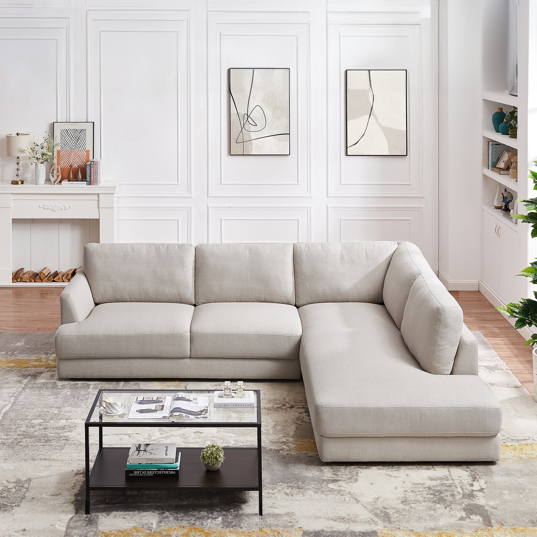 Glander  Cozy Sectional Sofa Right Facing