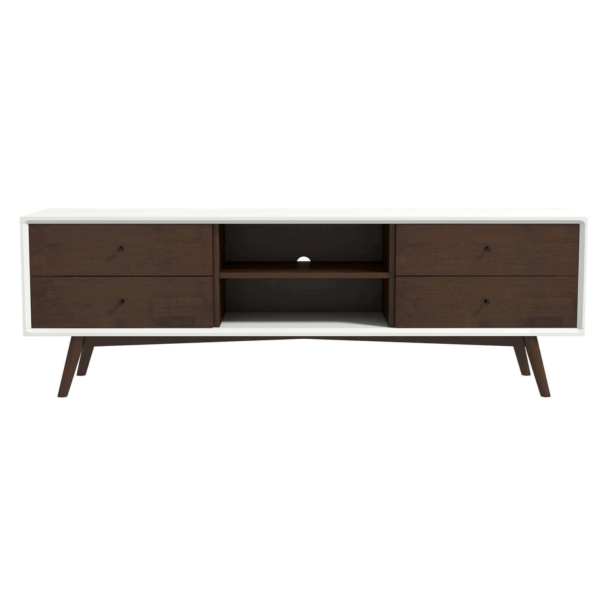 Caroline Walnut White TV Stand Up To 72"