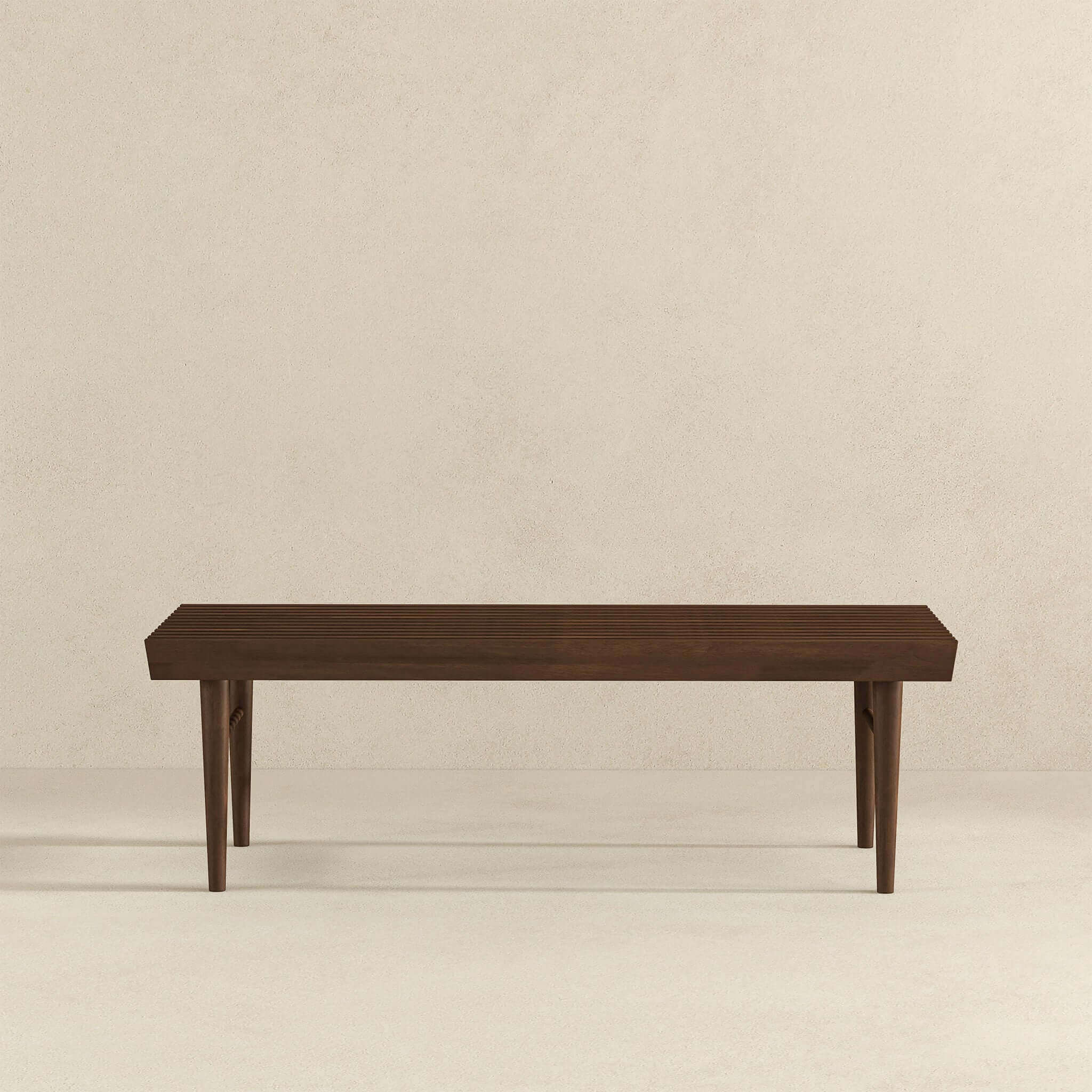 Mia Mid Century Modern Solid Wood Bench